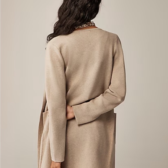 NWT J.Crew $158 Juliette collarless sweater-blazer Hthr Birch Size L J6339 - Picture 6 of 9